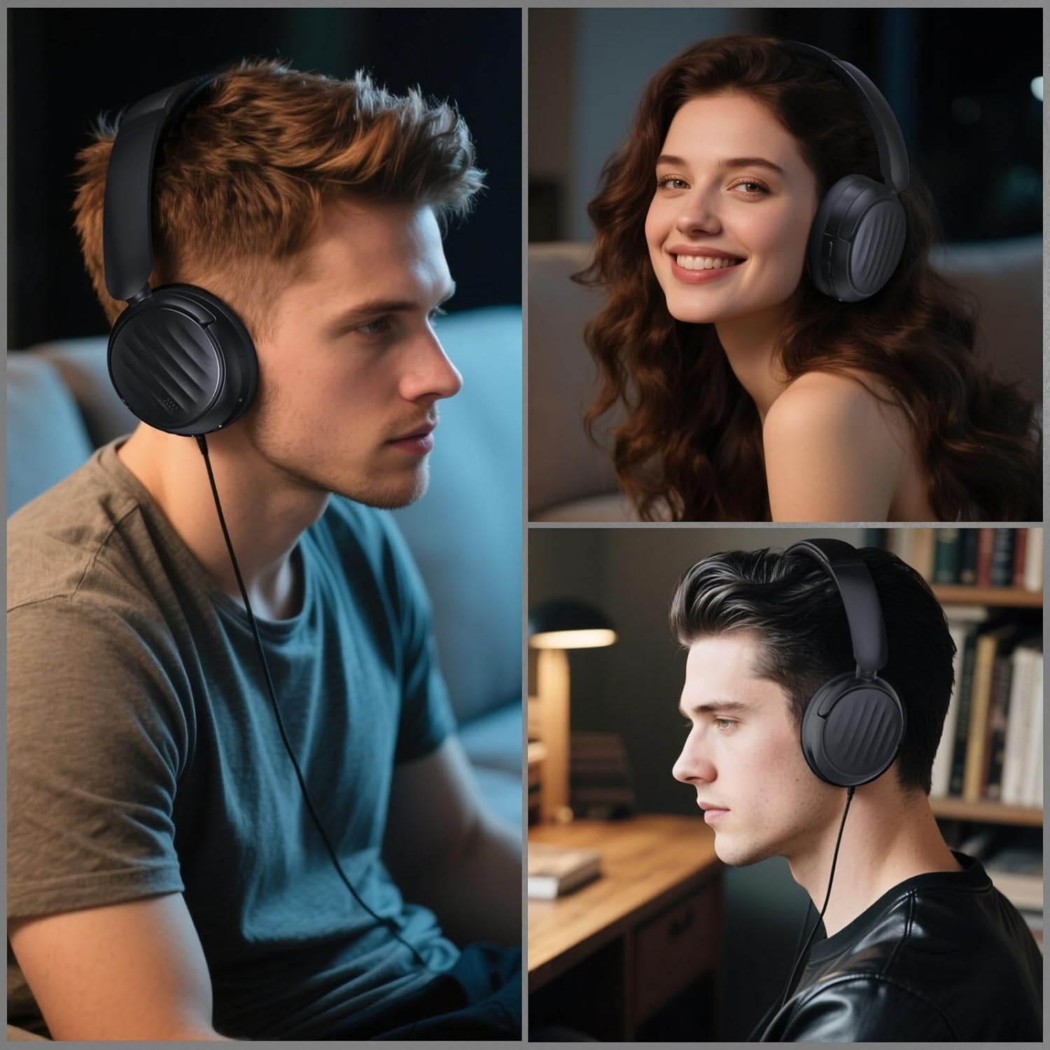 Bluetooth Headphones with Active Noise Cancelling (ANC), Wireless Over Ear Bluetooth Headsets with 35H Playtime, HiFi Stereo Foldable Headphones with Foam Ear Cups for Sports, Travel, Black - Image 7